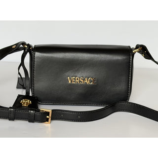 Versace Lamb Leather Black Mini Shoulder Bag 1018747 Italy NWT $990