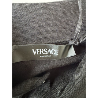 Versace Silk/Cotton Black Knit Polo Sweater 50 Euro 1017342 Italy NWT $1150