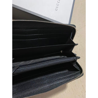 New $870 Gucci Large Wallet Gucci Monogram Black 408831 Italy