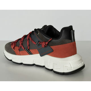 Versace Men's Greca Sneakers Red/Gray 14 US (47 Euro) IT 1021490 NIB