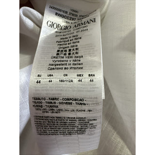 Giorgio Armani Men 100% Linen Shirt White Size 44/17.5 New $695 Italy