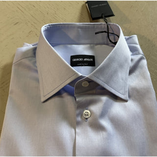 Giorgio Armani Men Dress Shirt LT Blue Size 40/15. 3/4New $595 Italy