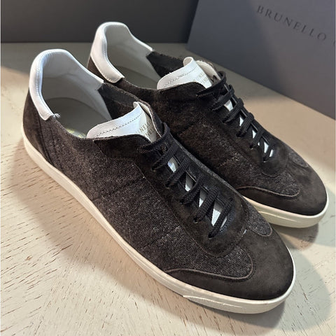 NIB $1200 Brunello Cucinelli Men’s Sneakers Shoes DK Brown 12 US/45 Eu