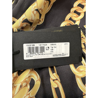 Versace Medusa Chain Print Twill Shorts Black Gold Men 38 US (IT 54) 1023185 NWT