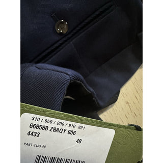 Gucci Men Dress Pants Navy 32 US/48 Eu New $1200