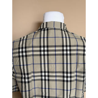 Burberry Elio Check Short Sleeve Shirt Lichen IP Check Men L 8121623 NWT $680