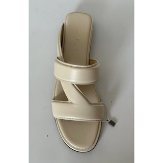 NIB $760 Bottega Veneta Calf Leather Mule Sandals Shoes Sea Salt 9.5 US 651374