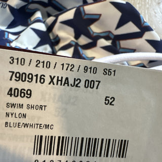 NWT $880 Gucci Drawstring Gucci Print Swim Short Blue/White size 52 Eu/36 US