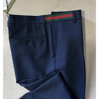 Gucci Men Dress Pants Navy 32 US/48 Eu New $1100