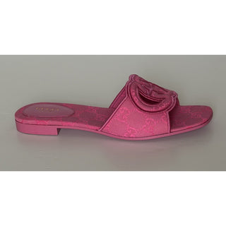 Gucci Interlocking G Pink Sandals 8 US (38 Euro) Italy 790447 NIB