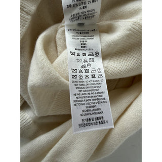 Burberry Violeta 100% Cashmere V-Neck Sweater Vanilla Medium 8099156 NWT $1150