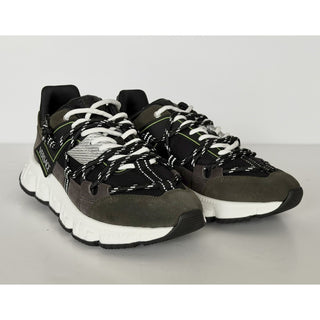 Versace Men's Greca Sneakers Gray/Green 10.5 US (43.5 Euro) IT 1021490 IT NIB
