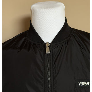Versace Reversible Chain Print Bomber Jacket Black/Grey 40 US (50) 1012269 NWT