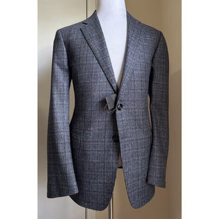 Giorgio Armani Men Sport Coat Glen Plaid Blazer Gray 42R US/52R Eu NWT $2695