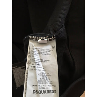 NWT $580 Dsquared2 Mens Oversized pullover Hoodie Sweater Black Size S Italy