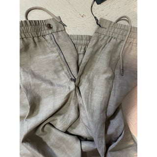 NWT $1495 Giorgio Armani Men Drawstring Pants gray-beige 34 US/50 Eu Italy