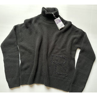 NWT $1490 Polo Ralph Lauren Purple Label Cashmere Embellished Turtleneck XL
