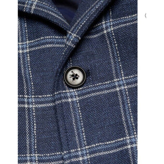 New $2750 Isaia Portofino Plaid Wool Blend Shirt Jacket Blue 42 US/52 Eu Italy
