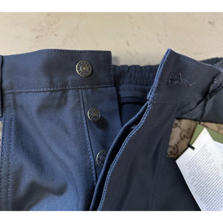 New $1980 Gucci Men Canvas/Cotton GG Print Drawstring Pants DK Gray 34 US/50 Eu