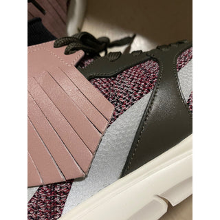 NIB $945 Valentino Garavani Colorblock&Leather Sneakers Lipstick 9 US/42 E Italy