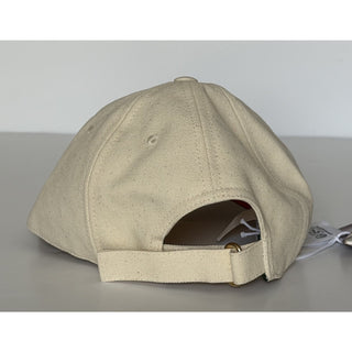 Gucci Gold-tone Logo Baseball Cap Hat Cotton Ivory M (58 cm) Italy 792386 IT NWT