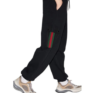 Gucci Men’s Cargo Cotton Jersey Sweatpants Black Size 2XL Italy 752189 NWT $1650