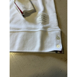 NWT Thom Browne Men's Solid Long Sleeve Slim Fit Polo Shirt White Size 1 ( XS )