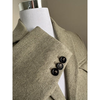 New $3100 Bottega Veneta Men Military Wool Coat Overcoat Chameleon 36 US/46 Eu