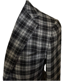 $8995 Kiton Cashmere Sport Coat Jacket Blazer Black/White 40S US/50S Eu