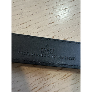 New Gucci Men’s Gucci Print Leather Belt Black 110/44 793760