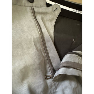 NWT $1695 Giorgio Armani Men Linen/Viscose Pants sage gray 34 US/50 Eu