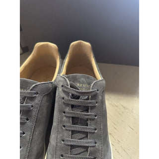 NIB $1100 Brunello Cucinelli Men’s Suede Sneakers Shoes Gray 12 US/45 Eu
