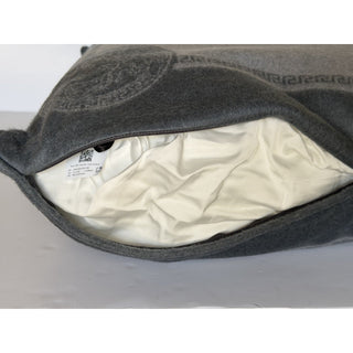 Versace Medusa Silk/Cashmere Cushion Pillow Stone Gray 20.5” x 20.5” 1012278 NWT