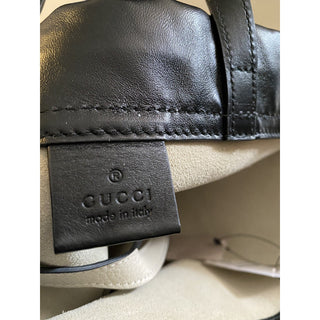 New Gucci GG Monogram Leather Backpack Bag Tan/Black 523586 Italy