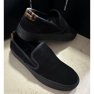 NIB Saint Laurent Men’s Suede Sneakers Shoes Black 8 US/41 Eu Italy