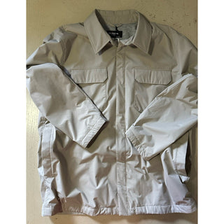 Kiton Men’s Woven Snap Jacket Beige Size 44 US/54 Eu New $3295