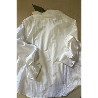 New Gucci Men’s Tuxedo Dress Shirt White 45/17 3/4 Italy