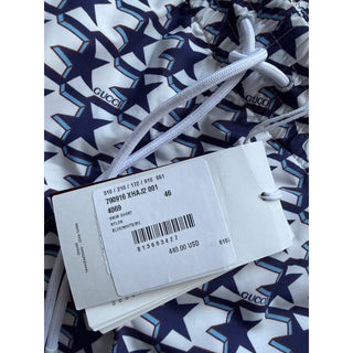 Gucci Geometric Star Print Swim Shorts Blue/White Men 30 US (46 Euro) 790916 NWT
