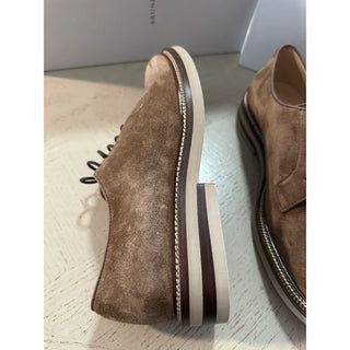 NIB $1295 Brunello Cucinelli Men’s Suede Shoes Tobacco brown 9 US/42 Eu