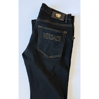 Versace Men’s Black Stretch Denim Jeans Size 36 US 1011841 NWT $950