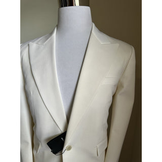 Saint Laurent Men’s Wool Jacket Blazer White 40R US/50R Eu New $3550