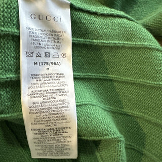Gucci Men’s Wool Cardigan Sweater Green/Multicolor Size M New $1900