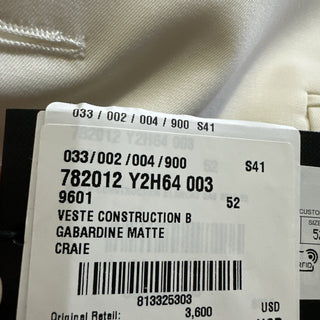 Saint Laurent Men’s Wool Jacket Blazer White 42R US/52R Eu New $3600