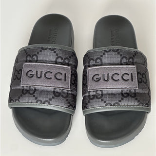 Copied - Gucci Men’s Ripstop GG Gray/Black Sandals 10.5 US (Gucci 10) 771466 NIB