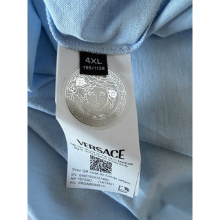 Versace Mens Logo Compact Cotton Jersey T-Shirt Pastel Blue 4XL 1013302 NWT $750