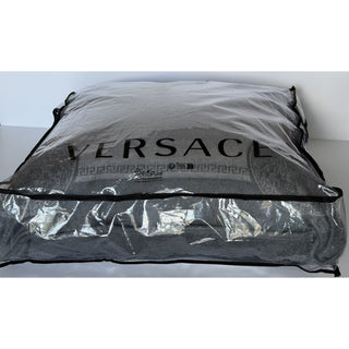 Versace Medusa Silk/Cashmere Cushion Pillow Stone Gray 20.5” x 20.5” 1012278 NWT
