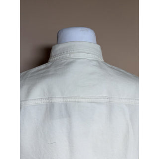 Versace Men’s Denim Stretch White Overshirt 46 US (56 Euro) 1013887 IT NWT $1625