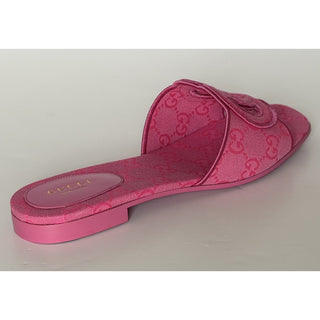 Gucci Interlocking G Pink Sandals 8 US (38 Euro) Italy 790447 NIB