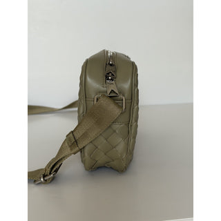 Bottega Veneta Intrecciato Leather Crossbody Bag Taupe 710048 Italy NWT $2500