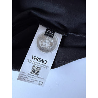 Versace Men’s Logo Compact Cotton Jersey T-Shirt Black 2XL 1013302 IT NWT $750